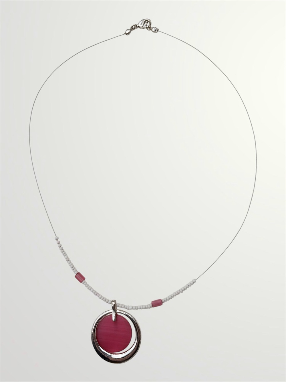 Pink Pendant Illusion Necklace
